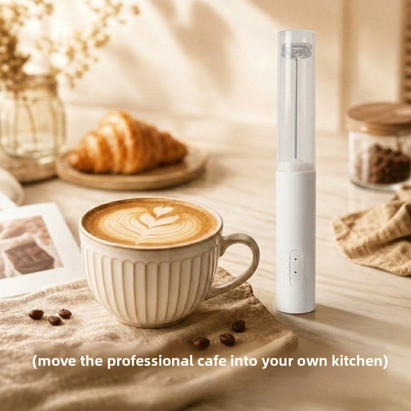 Electric Milk Frother Handheld - Mélangeur puissant de cuisine, mousseur à