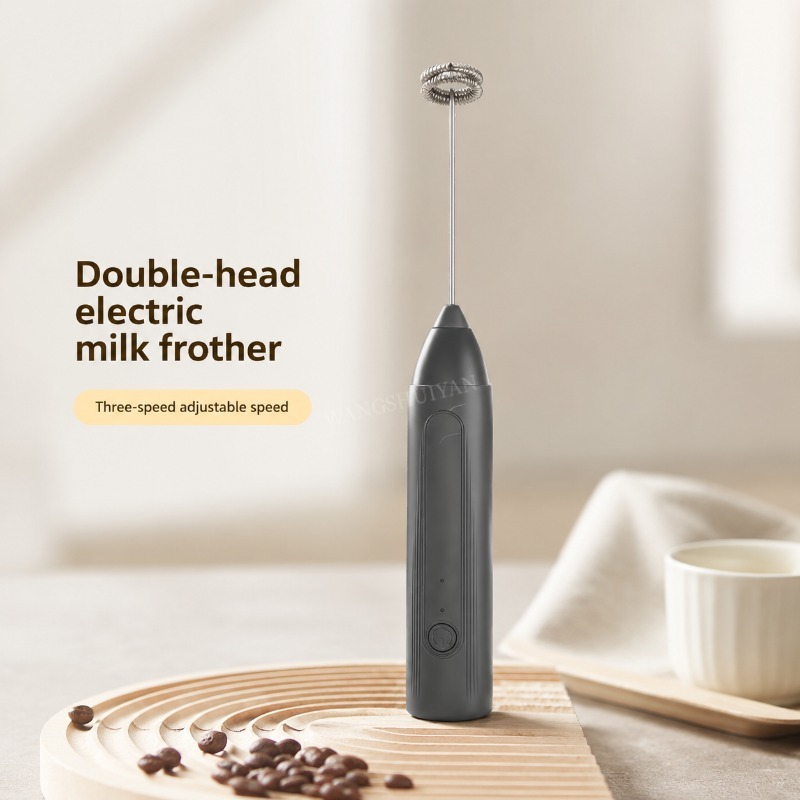 Electric Milk Frother Handheld - Mini mousseur à lait USB rechargeable,