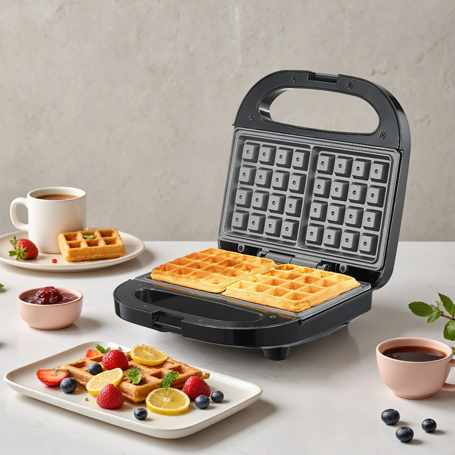 Gaufrier belge 2 tranches, pla - Mini Waffle Maker Machine avis et prix